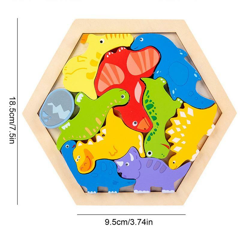 Drewniane klocki do budowy kształty kolorów Montessori nauka puzzli drewniane puzzle z gładką krawędzią i bez zadziorów dla malucha