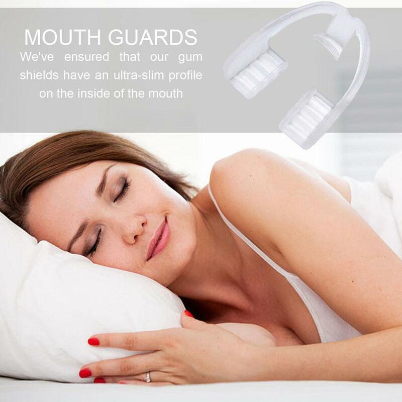 Anti-ronco protetor bucal para o sono noturno, eliminar o cuidado do sono, Bruxism Aid, ronco moer os dentes, parar o bocal do corpo, D9i8, 1PC