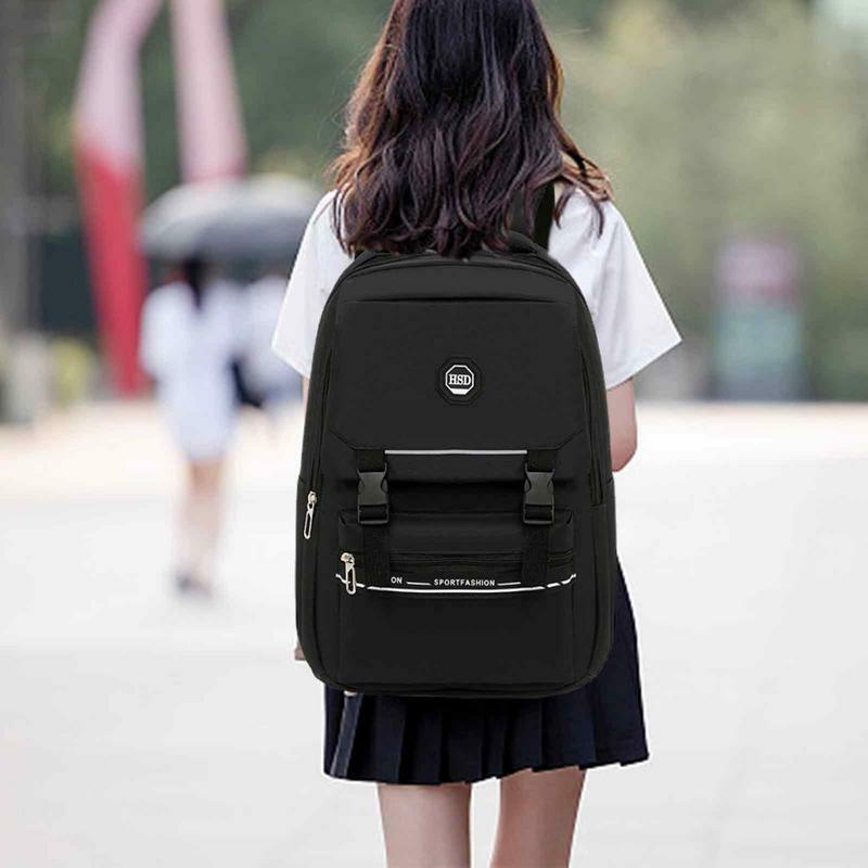 Academy tas ransel perjalanan luar ruangan, ransel kasual sederhana lucu tradisional mode besar tas punggung estetika Academy ringan