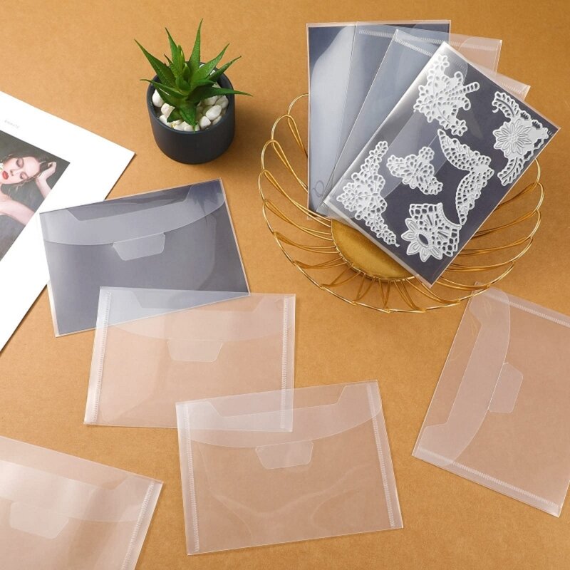 10 folhas magnéticas 0,5 mm espessura com 10 bolsos armazenamento carimbo transparente