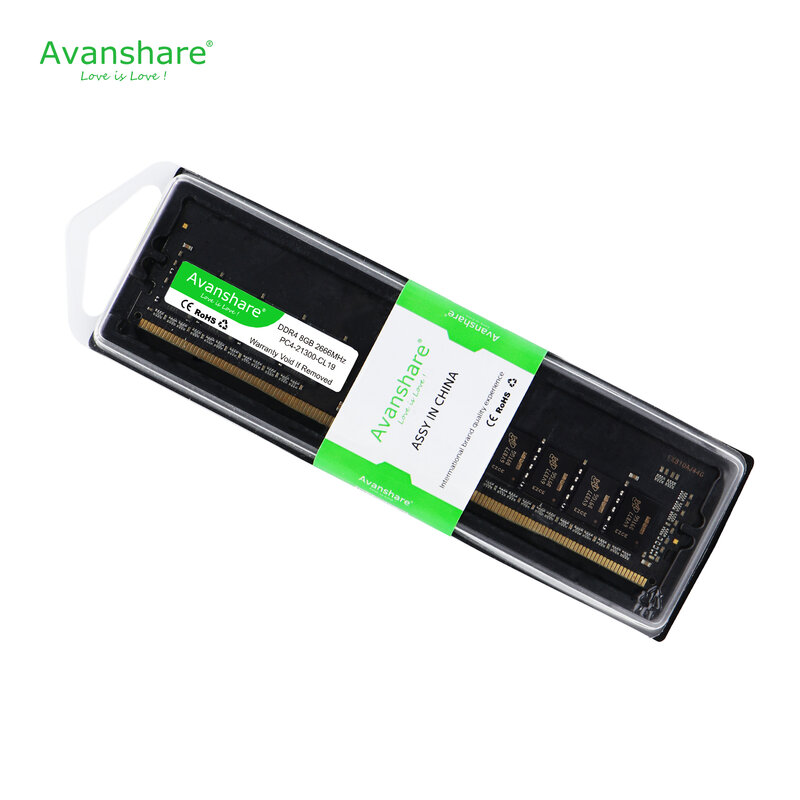 ذاكرة الوصول العشوائي Avanshare DDR3 DDR4 RAM 4GB 8GB 16GB 1333 1600 2133 2400 2666 MHz ذاكرة سطح المكتب غير ECC غير مخزنة DIMM