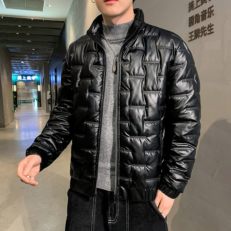 MRMT jaket bantalan katun untuk pria, mantel versi Korea tebal kerah berdiri ukuran besar, jaket hangat isi 2024