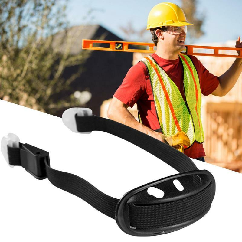 Hard Hat Chin Strap Cupped Chin Strap Detachable Universal Hard Hat Chin Strap With Elastic Strap Safety Hats Accessories Black