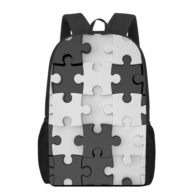 Personality Art Puzzle 3D Printing Children School Bag Kids Backpack For Girls Boys Student Book Bags Schoolbags Mochila Escolar