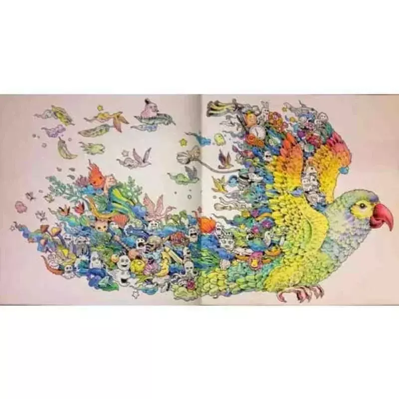 96 Pages Animorphia Coloring Book For Adults children Develop intelligence Relieve Stress Graffiti Painting Drawing books