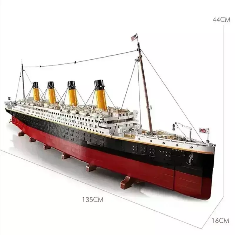 9090pcs Titani Compatible 10294 Titanic Large Cruise Boat Ship Steamship Bricks Building Blocks Children Toys Gifts 99023