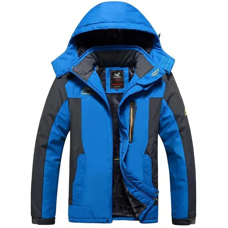 Зимние уличные куртки, флисовые теплые пальто, мужская верхняя одежда, водонепроницаемая ветрозащитная куртка с капюшоном, размеры 5XL 6XL 7XL 8XL 9XL