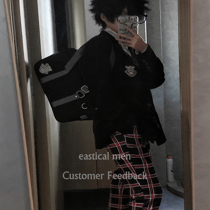 Persona 5 P5 Syujin Gakuen High School Jk Bag studente Bookbag Anime Uniform Oxford borsa a tracolla Halloween Cosplay Messenger Bag