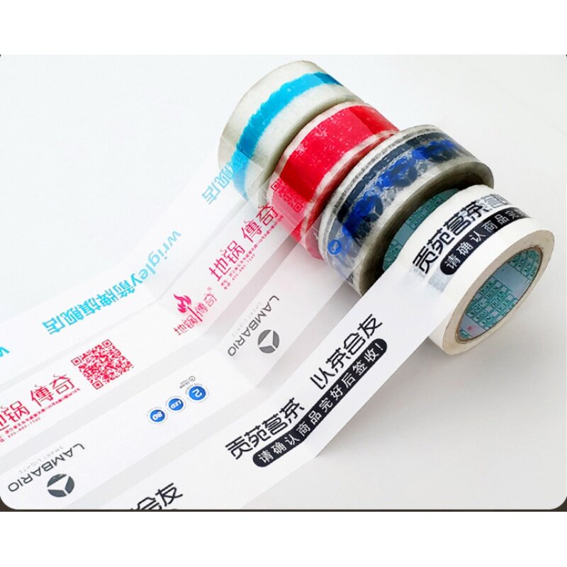 Customized product50 Roll Low MOQ Custom Printed High Adhesion Self Adhesive BOPP Packing Tape with Company Logo
