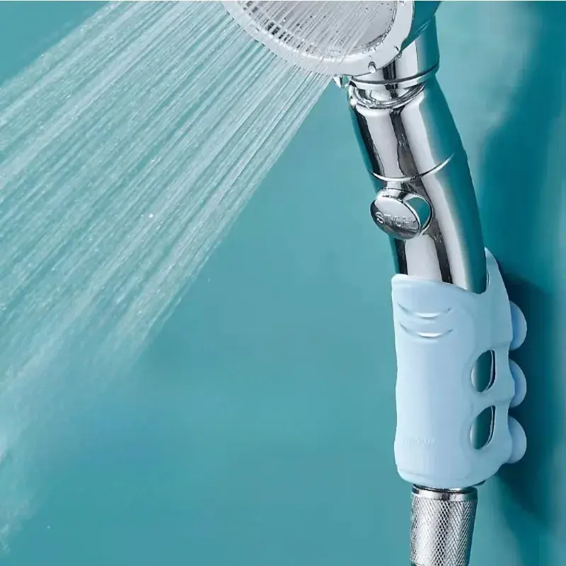 Soporte de silicona para cabezal de ducha, soporte de succión potente, extraíble y reutilizable, montaje en pared, 3 colores