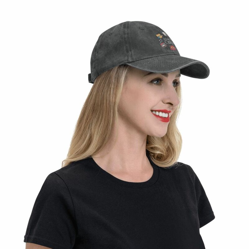 Dnd Game Lover dugeon dan kucing Pria Wanita topi bisbol robek Denim topi dicuci musim panas dapat disesuaikan cocok topi Snapback