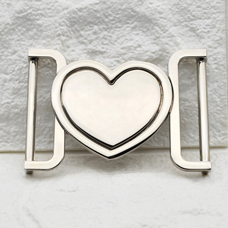 Ceinture en métal avec broche en forme de cœur, boucle de ceinture en jean, bricolage, accessoires d'artisanat, 30mm, 40mm