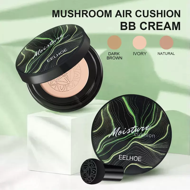 Mushroom Head Air Cushion Magic Foundation Moisturizing Waterproof Foundation Base CC Cream Face Concealer Makeup Cosmetics