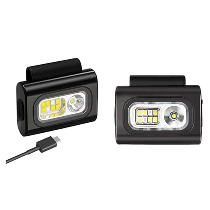 Pack Of 2 Running Light Jogging, Headlight Jogging, Strong Magnetic LED Clip Lamp,1200 Lumens Chest Lamp, For Camping Durable