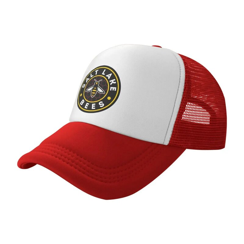 Salt Lake Bees Oddychająca czapka z siateczki z logo zespołu Modne czapki typu Trucker Regulowana czapka z daszkiem