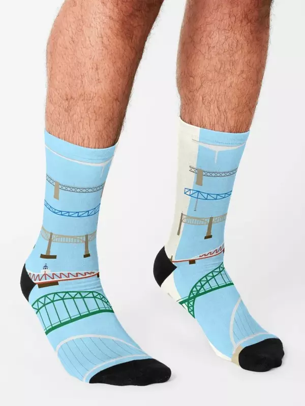 Brücken der Tyne Socken Halloween Strümpfe Kompression Basketball Socken für Mädchen Männer