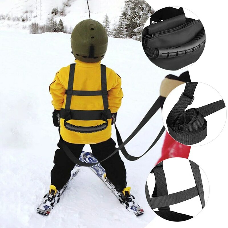 حزام كتف مضاد للسقوط للتزلج للأطفال ، لوح تزلج على الجليد ، تزلج متوازن ، حزام جر للأطفال