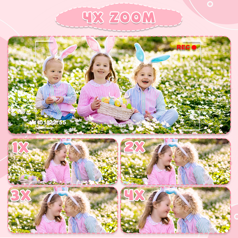 Fotocamera per bambini 1080P HD videocamera digitale per bambini da 2.0 pollici fotocamera per bambini con custodie in Silicone giocattoli per regali di compleanno di natale