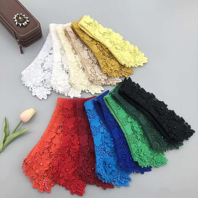 Stylish Water-Soluble Flower Embroidered Accessories for Fashionable Shoppers