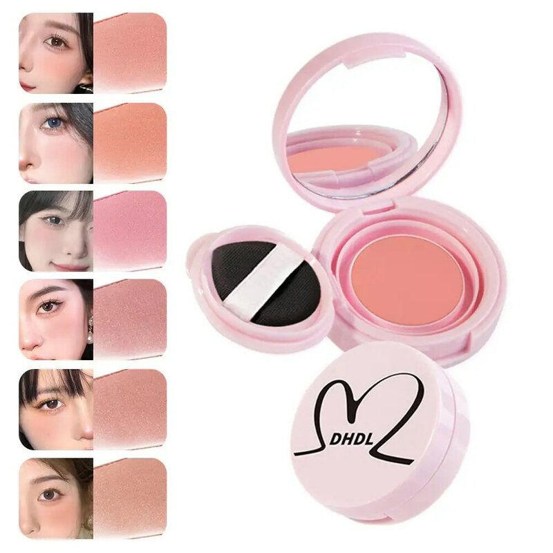 Monochrome Blush Cream Natural Lasting Color Rendering Cheek Blush Mud Face Rouge Blush Cream Modify Contours Enhance Complexion