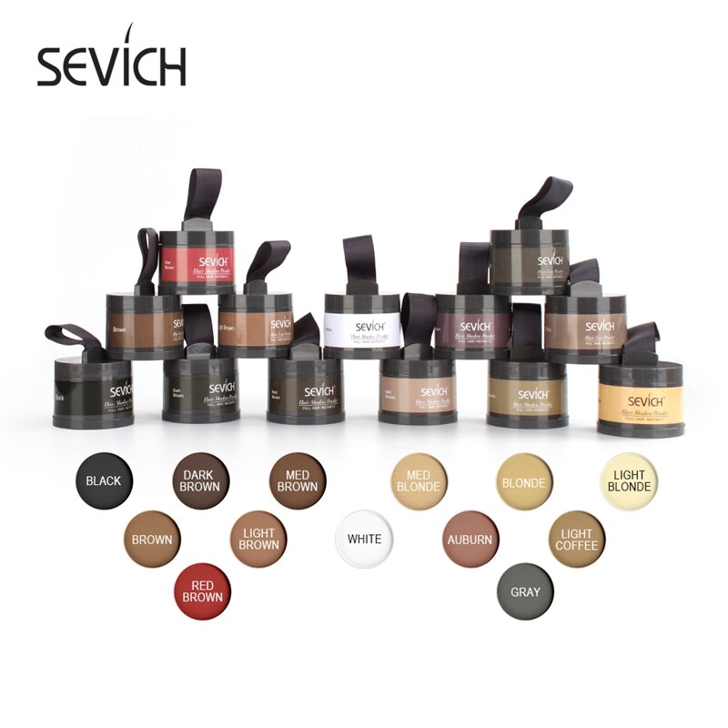 Sevich Hairline Shadow Powder, maquiagem natural, corretivo de cabelo, cobertura instantânea da raiz preta, 13 cores, 4g
