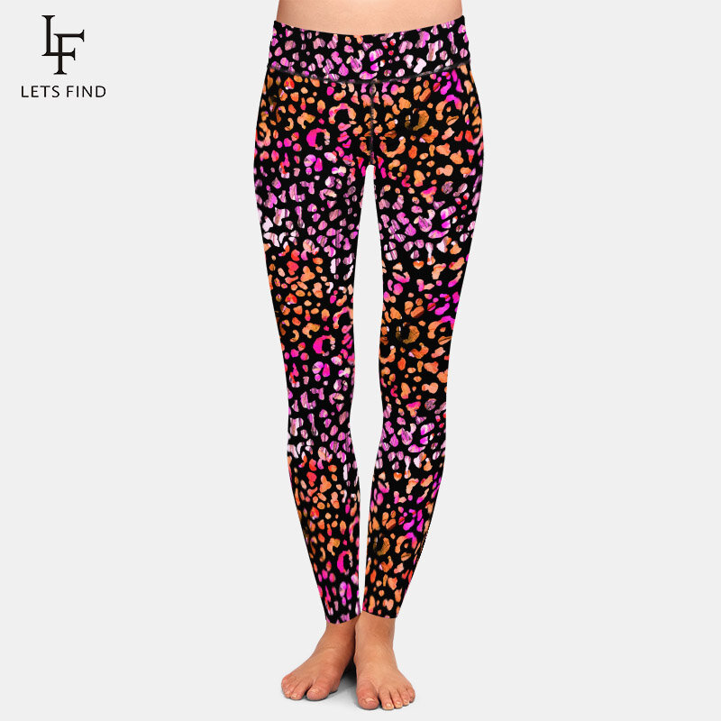 LETSFIND-mallas elásticas con estampado de leopardo para mujer, Leggings sexys de cintura alta, a la moda, para Fitness