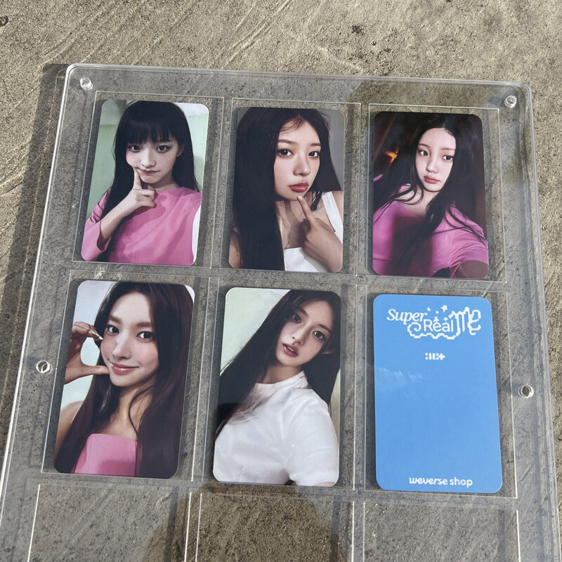 Kpop อัลบัม Illit Super real ME photocards 5ชิ้น/เซ็ตการพิมพ์สองด้านรูปแบบเกาหลีพิเศษเคลือบบัตรแฟนๆของขวัญคอลเลกชัน