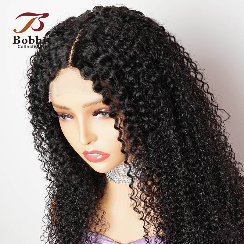 Jerry Curly Lace Front Wig Human Hair Wigs Natural Color Free Middle Part Transparent Lace Closure Wigs for Women BOBBI