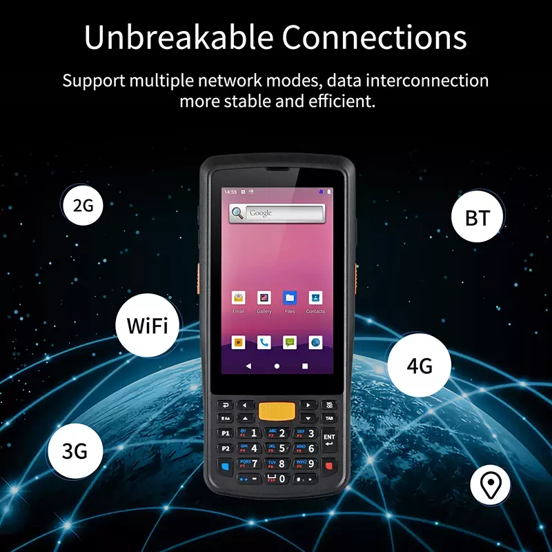 เครื่องสแกน SE4710 PDA แอนดรอยด์11 OS 4G + 64G แบบมือถือที่ทนทานโมดูลสแกนเนอร์2D ZEBRA NFC WiFi Google Store