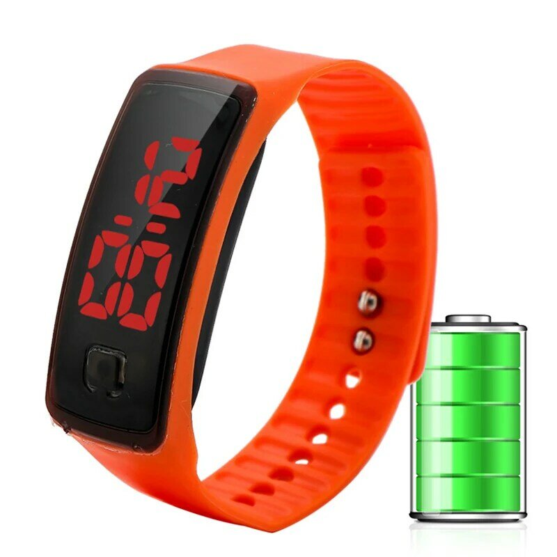 LED Digital Watch LED Touching Screen With Silicone Strap Luminous Casual Watch Wrist Unisex