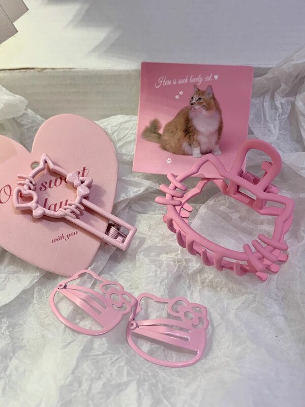 Kawaii Hello Kitty Pink Bb Clip Collection My Melody, horquillas con forma de niño, accesorios para el cabello de moda, regalo para niños