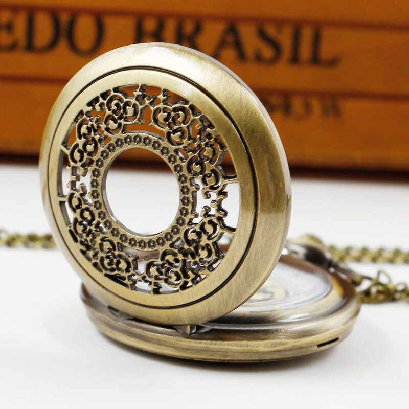 Nieuw Klassiek Uitgehold Clamshell Vintage Zakhorloge Heren En Dames Antiek Cadeau Flip Watch Reloj De Bolsillo