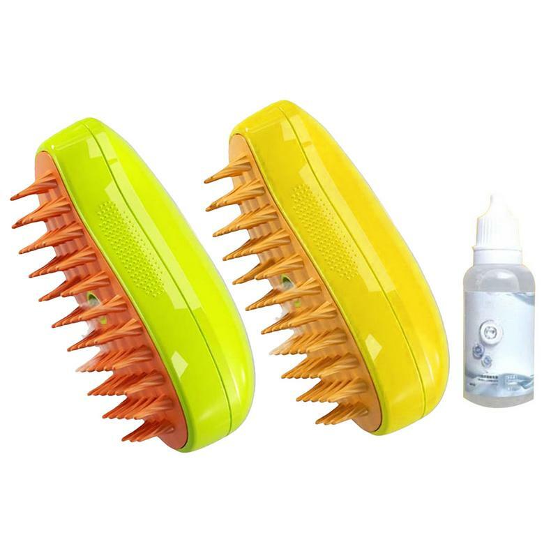 Cat Steam Brush Electric Spray Water Pet Comb 3 In 1 Soft USB Silicone Depilation Dogs Massage Bath Hair Brush Grooming Supplies