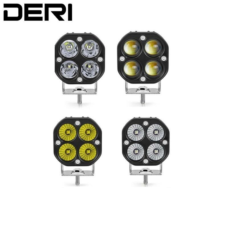 LED Driving Head Light, Flood Spot Beam, Fog Lamps, 3 polegadas, motocicleta, caminhão, 4X4, 4WD, trator, Off Road, branco, amarelo, âmbar, 12V, 24V