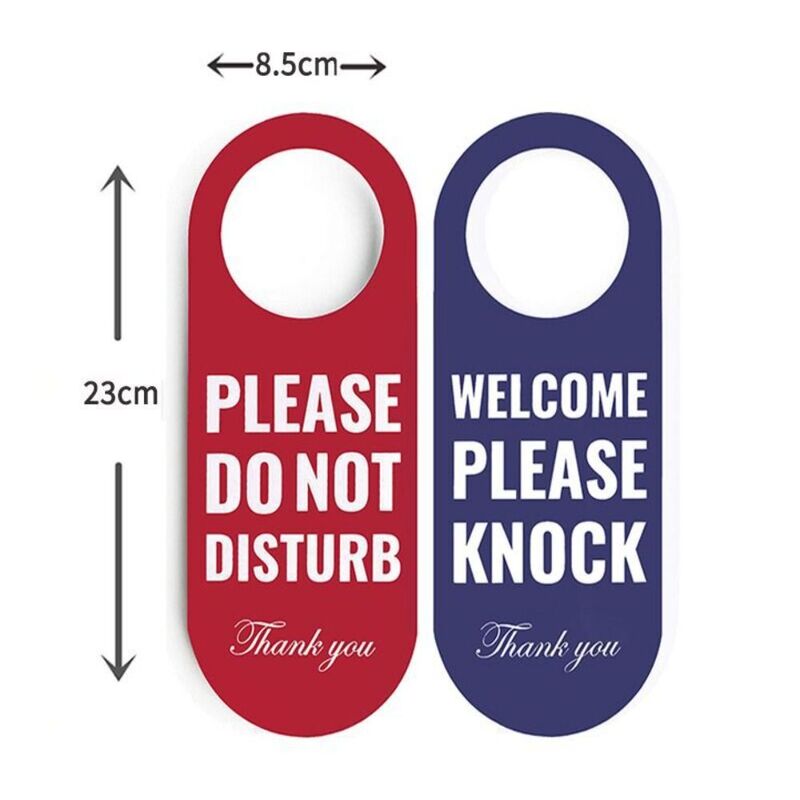 Gantungan pintu dua sisi Tag PVC desain baru tidak mengganggu tanda-tanda Tips Tag kenop pintu gantungan liontin