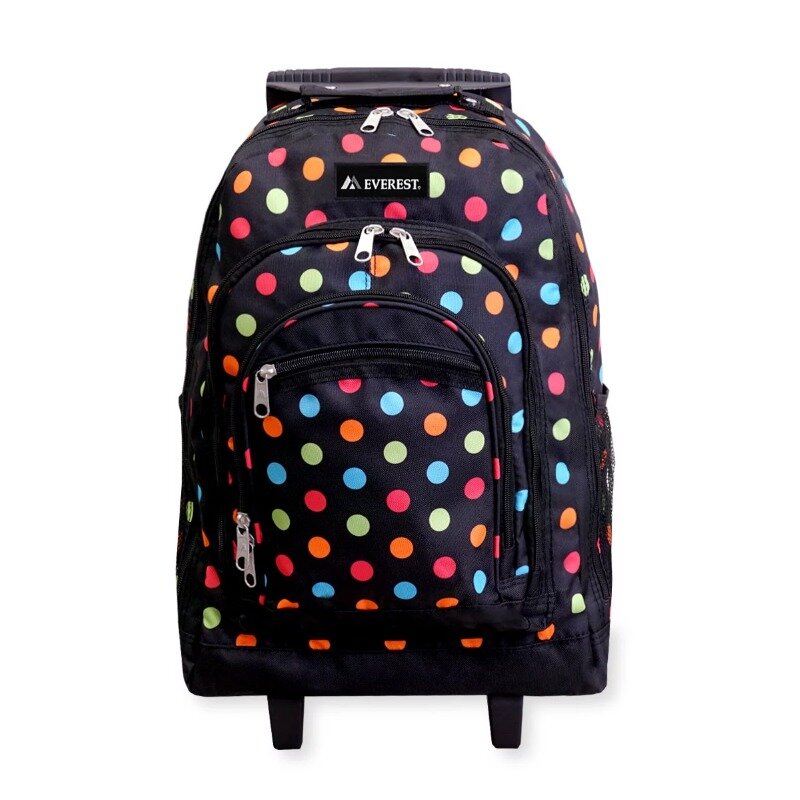 Unisex Black All Ages Shoulder Book Bag, transportadora para escola, trabalho, esportes, viagens, 9045WH-BK