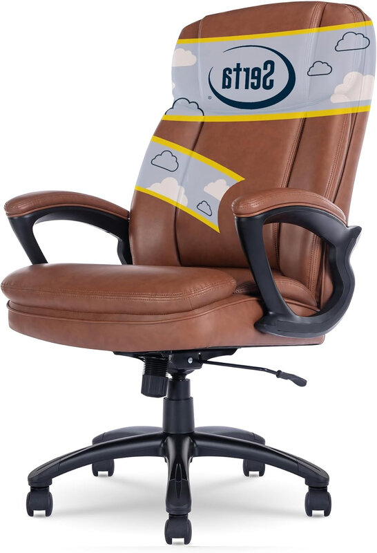 Celta Fairbanks Large and tall high back executive office ergonomic gaming computer chairs with layered body pillows,