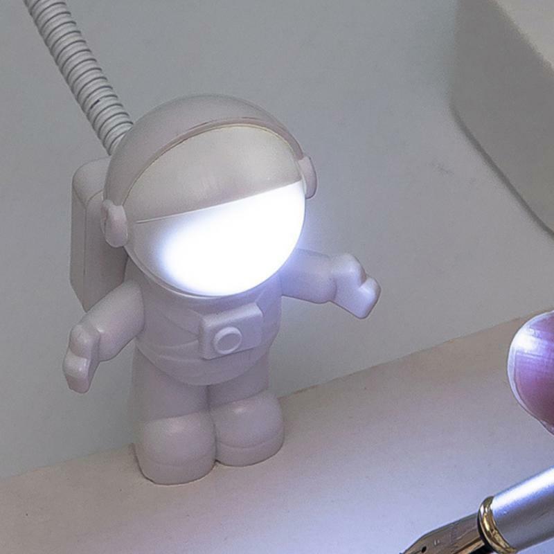 Lampada da tavolo alimentata tramite USB lampada a LED lampada da notte astronauta lampada da tastiera creativa lampada da libro regalo per Laptop tesoro ricaricabile