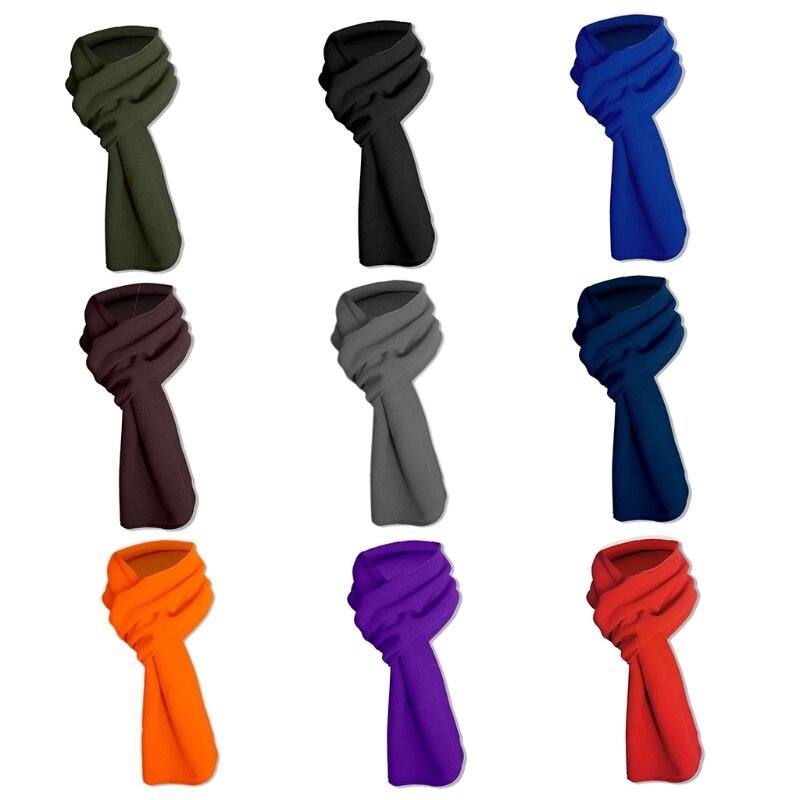 573B accogliente sciarpa leggera in pile scialle di poliestere avvolgere caldo regalo di Festival di colore puro