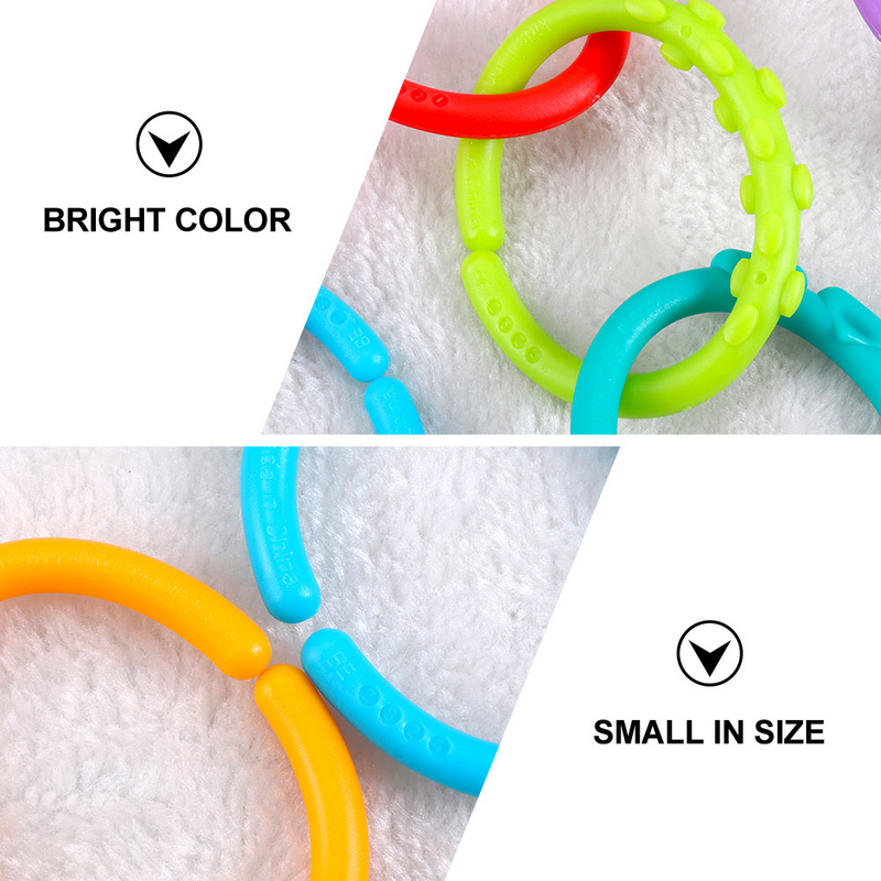 48 Pcs Grabbing Boys Boys Boys Toys For Toddlers For Toddlers For Toddlers Connecting Ring Infant Molar Baby Rings Plastic