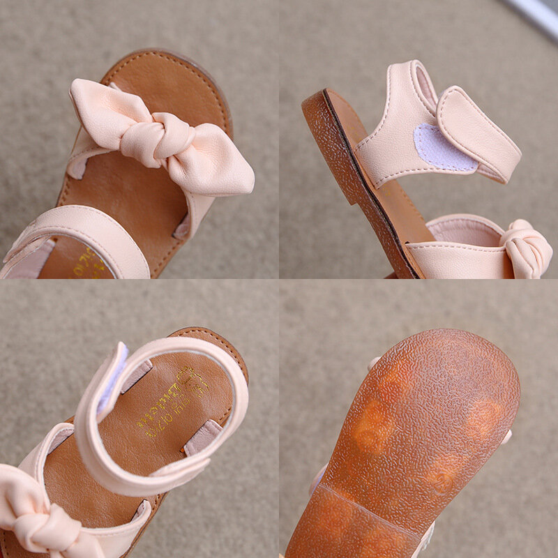 Sandal Perempuan Mode Putri Klasik Bayi Perempuan Sandal Musim Panas Anak-anak Manis Sepatu Musim Panas Lembut 21-30 Penjualan Laris Simpul Pita