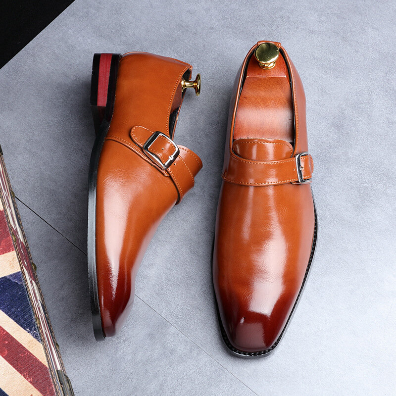 Zapatos planos de negocios clásicos para hombre, mocasines de cuero formales de diseñador, regalos de San Valentín, 2024