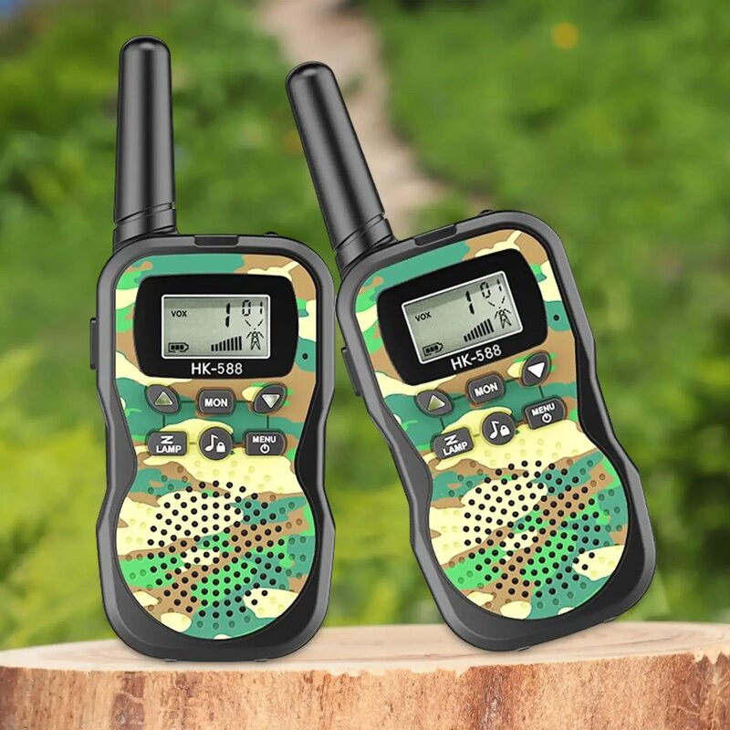 Bambini 2 pezzi Walkie Talkie ricaricabile 1000mAh palmare 0.5W 3km ricetrasmettitore Radio interfono regali di compleanno interattivi per bambini