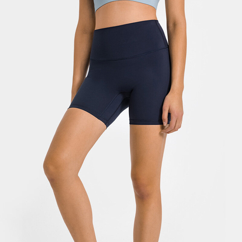 Pantalones cortos deportivos para mujer, shorts ajustados de cintura alta, secado rápido, ciclismo, entrenamiento, gimnasio