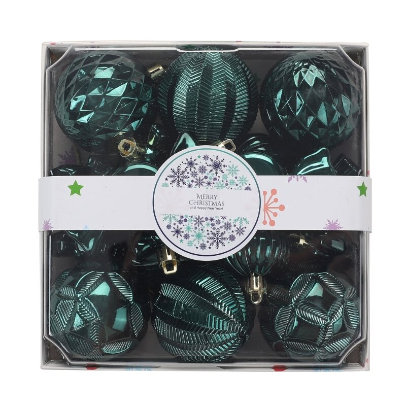18 peças/caixa decorações festivas para árvores decorações bolas formato especial
