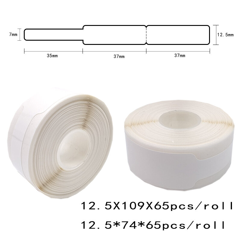 Cinta adhesiva D30Label 5PK, cable adhesivo, 12,5mm X 74mm + 35mm, 65 etiquetas, Scratch-Resistantp11, p15