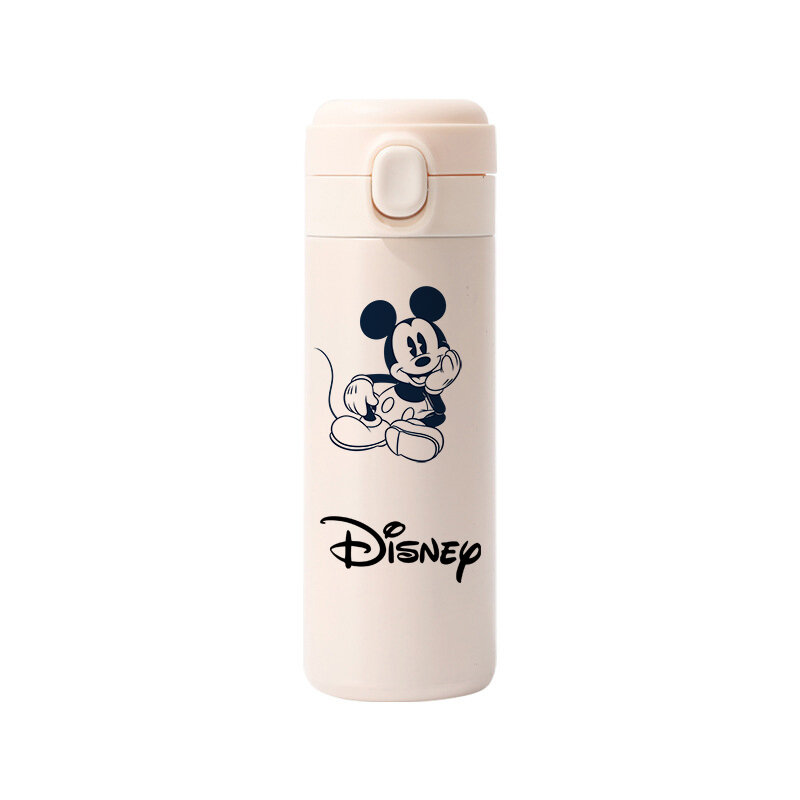 Taza térmica de dibujos animados de Mickey Mouse de Disney, taza de agua de gran capacidad, compacta y ligera, taza de acero inoxidable para estudiantes