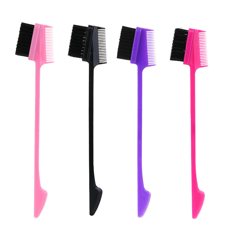 Escova profissional de controle de borda para mulheres penteado, escovas de cabelo branco para rabo de cavalo liso, 3 funções em 1, 1 pc
