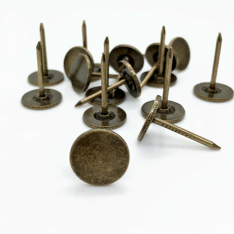 100pcs puntine da disegno in metallo puntine da disegno Decorative puntina antica chiodo forma rotonda Push pin s puntine da parete sughero bordo ufficio