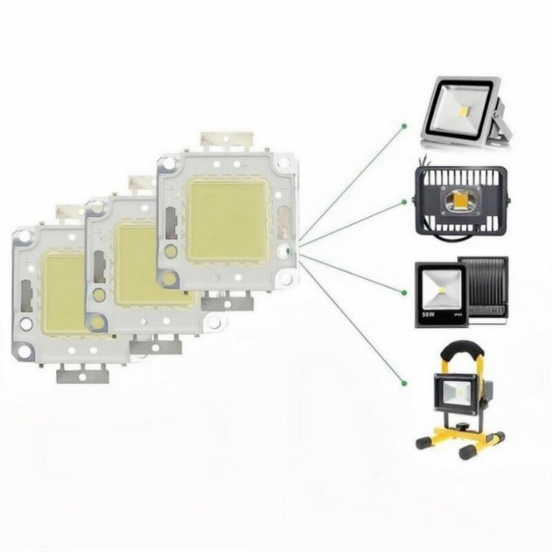 Chip de cuentas LED para bricolaje, lámpara de diodo de luz de fondo, matriz LED blanca fría y cálida, 100W, 50W, 30W, 20W, 10W, 30-32V